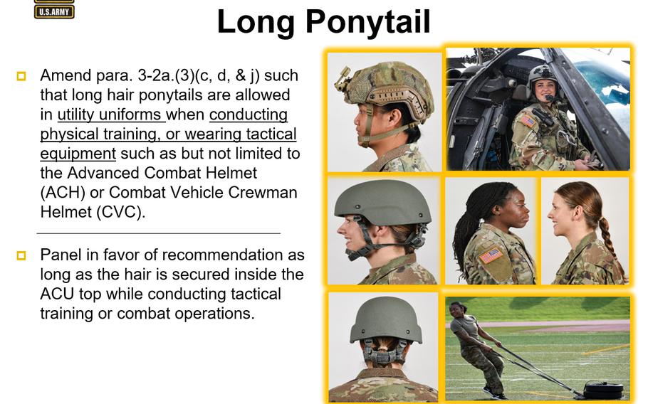 Stars And Stripes New Army Grooming Standards Allow Ponytails Buzzcuts For Female Soldiers