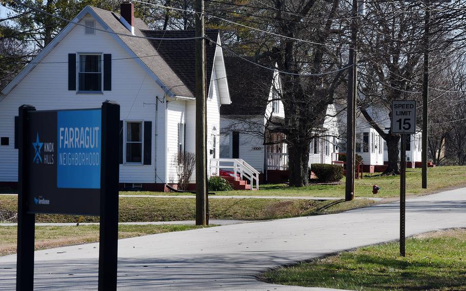 A housing area at Fort Knox, Ky. Fort Knox is one of six bases that will benefit from $1.1 billion being invested in improving military housing.