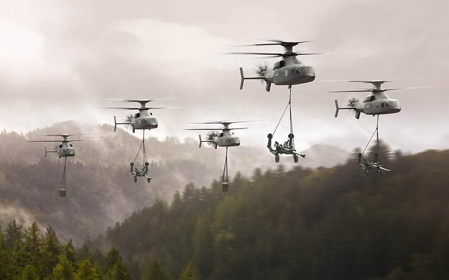Boeing says its Defiant X helicopter, developed with Sikorsky, is capable of flying low and fast to bring troops where needed while evading adversaries over complex terrain.