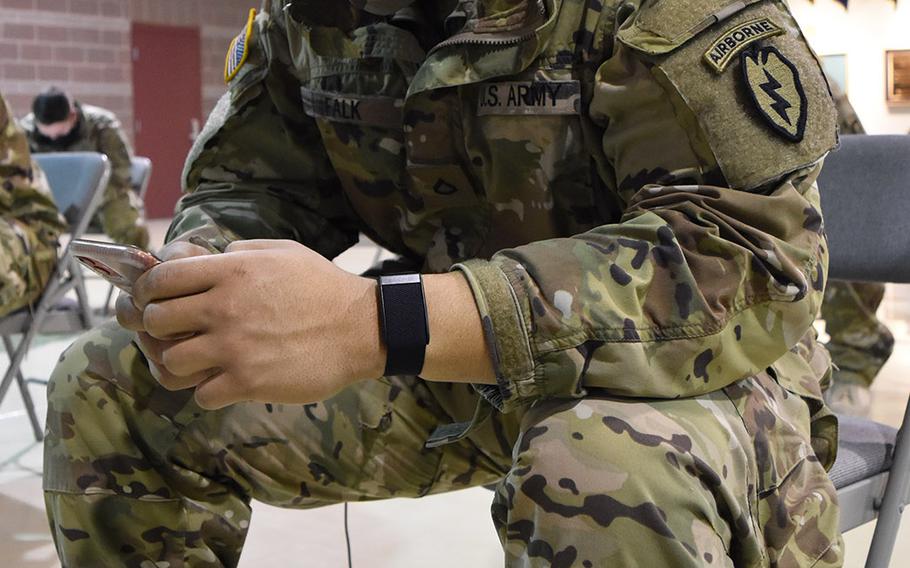 About 1,000 soldiers from the 4th Infantry Brigade Combat Team, 25th Infantry Division at Joint Base Elmendorf-Richardson in Anchorage, Alaska, were issued in January a wearable device to measure their physiological data in an effort to improve the resiliency of soldiers operating in harsh conditions.