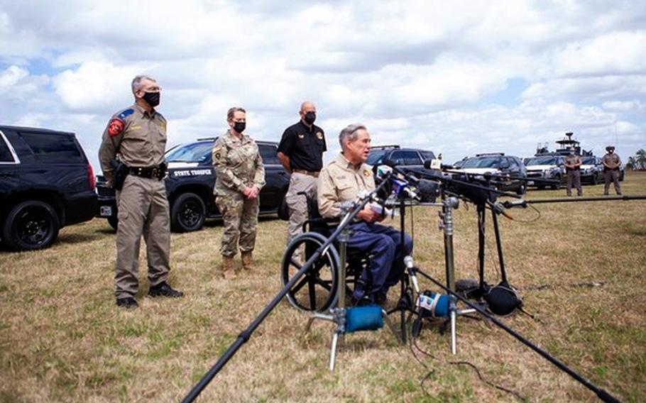 Texas Gov. Greg Abbott announced Tuesday that he will deploy about 500 members of the Texas National Guard to the state’s border with Mexico to control an increase in apprehensions of people crossing the border illegally.