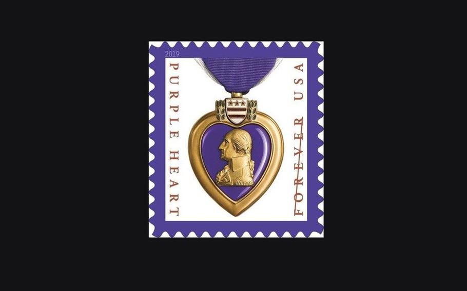 The 2019 Purple Heart stamp will go on sale Friday, Oct. 4, 2019.
