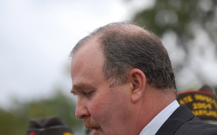 Al Snyder addresses the media following a U.S. Supreme Court hearing Wednesday in Washington, D.C. Snyder's son, Marine Lance Cpl. Matthew Snyder, died in Iraq in 2006. He sued the Westboro Baptist Church after it picketed his son's funeral with signs that read 'God hates you' and 'Semper Fi fags.'