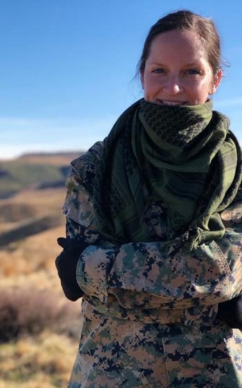 Sgt. Jordan Gilbert, a communications strategy Marine stationed on Okinawa, and three of her siblings have followed in the footsteps of their father, Marine Maj. Lyle Gilbert, to become active-duty servicemembers.
