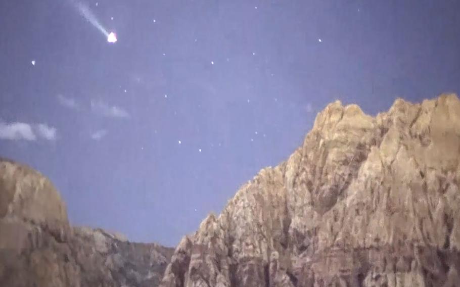 This still from a video shot using an x27 night vision system shows stars against a fully colored sky thanks to the system's ability to display color.