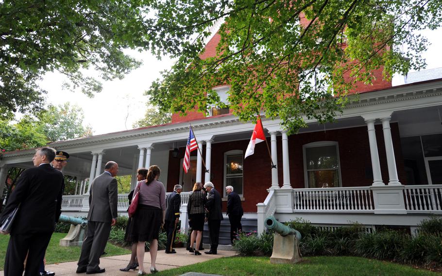 The Army chief of staff home on Fort Myer, Va., during a reception in 2008. The Army is requesting $47 million in 2021 for general and flag officer housing costs connected to operations, maintenance and leases.