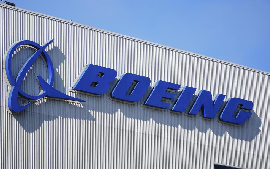A company logo on a building.