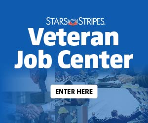 Stars and Stripes Veteran Jobs Center advertisement - click to enter