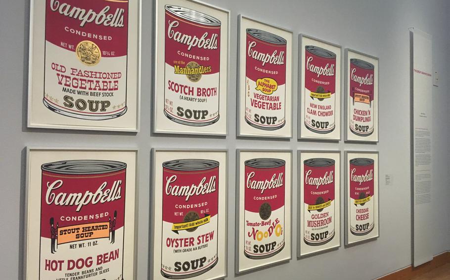 Andy Warhol's Campbell's Soup cans are a highlights of "The 'Great Graphic Boom'' exhibition at the Stuttgart's Staatsgalerie, the city's major art museum.