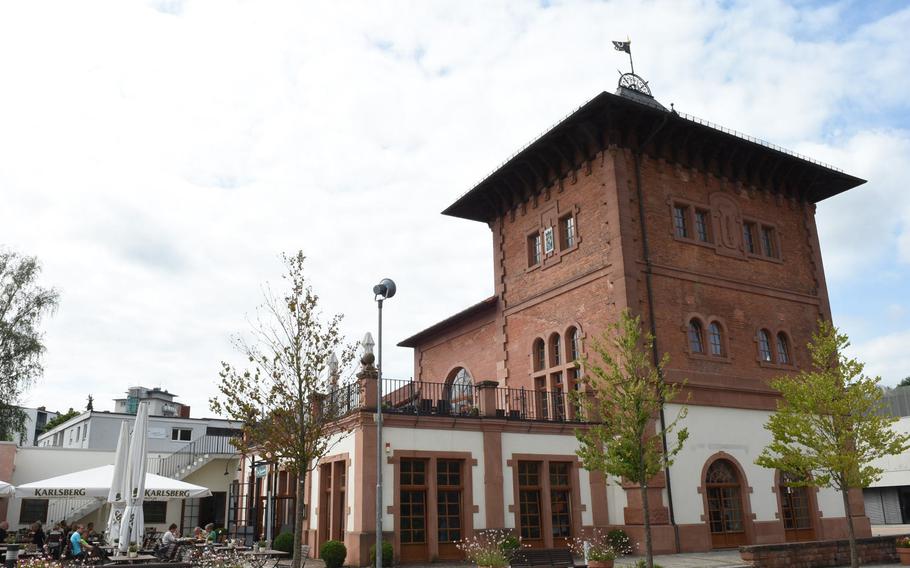 The Brauhaus an der Gartenschau in Kaiserslautern, Germany, has nice terrace for outdoor seating near the city's Gartenschau, or as Americans call it, "the Dinosaur Park."