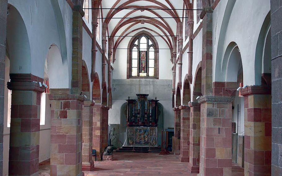 The Andreaskirche in Worms, Germany. Built as part of a monastery complex around 1200, the church and monastery was destroyed and then rebuilt several times before becoming one of the city's four museums.