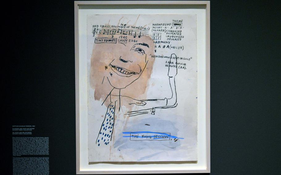 Jean-Michel Basquiat's ''Untitled (Charlie Parker)'' is one of the works on display at the ''Basquiat. Boom for Real'' exhibit at the Schirn Kunsthalle in Frankfurt, Germany. The exhibit runs until May 27, 2018. Artworks: © VG Bild-Kunst Bonn, 2018 & The Estate of Jean-Michel Basquiat, Licensed by Artestar, New York.
