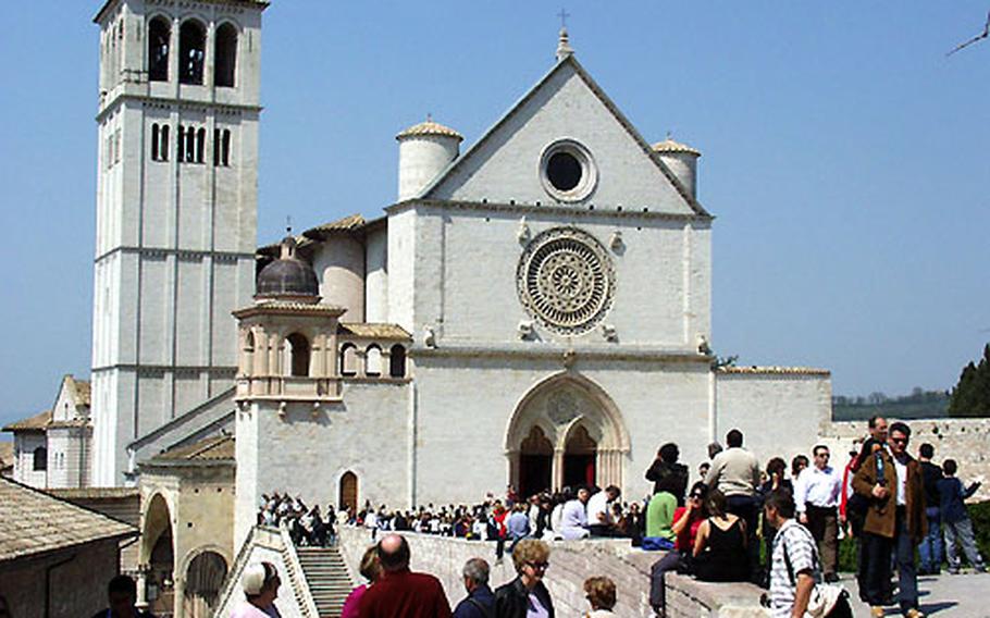 San Francesco, the church that houses the remains of St. Francis, may not match up to a handful of other spectacular churches in Italy in terms of exterior appeal, but inside its frescoes evoke “ooohs” and “aaahs.” An earthquake heavily damaged the church in 1997, but much of that damage has been repaired after meticulous restoration work.