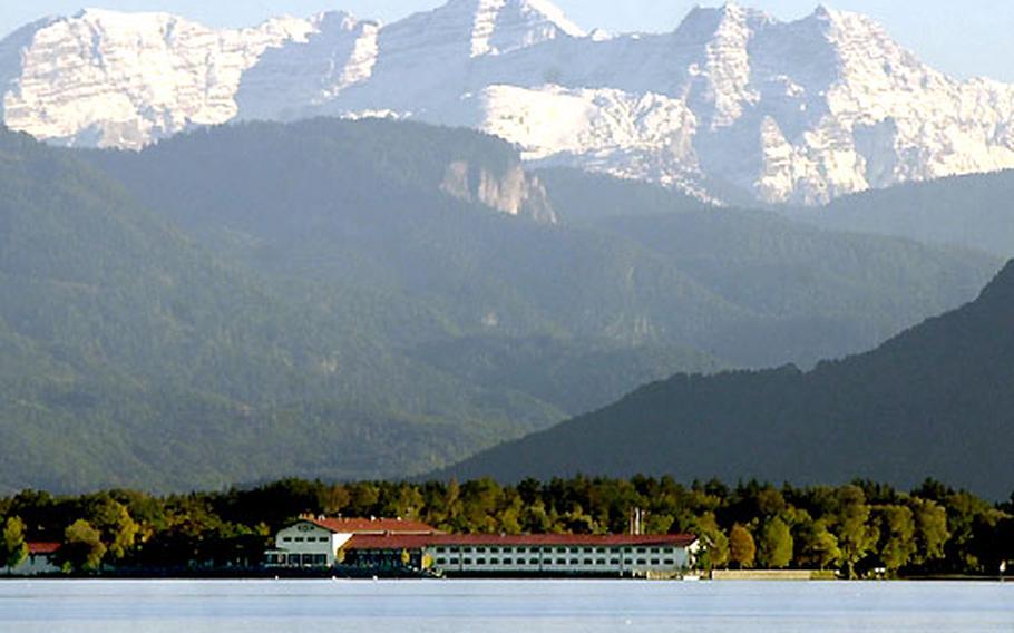 The beautiful setting of AFRC Chiemsee, with the Alps in the distance. The Chiemsee complex will close for a second time in September, this time for good.
