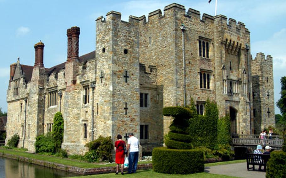 The oldest part of Hever Castle dates to the 13th century. In 1501, Anne Boleyn, who would marry Henry VIII, was born here. Tours include her childhood bedroom and a look at two prayer books inscribed and signed by her.