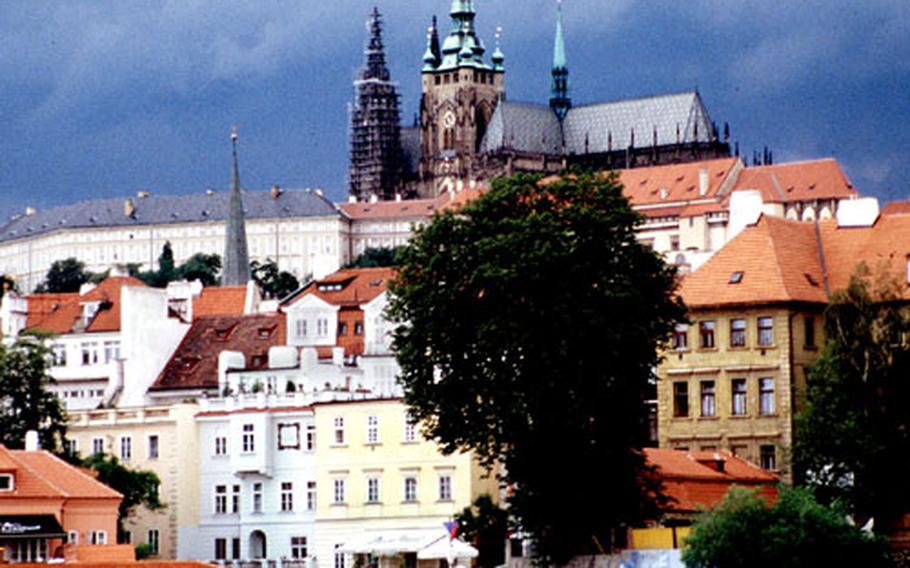 Prague Castle towers above the Mala Strana neighborhood.