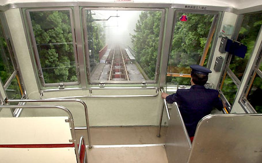 The cable car gives you the option of a ride down the mountain after a day of hiking