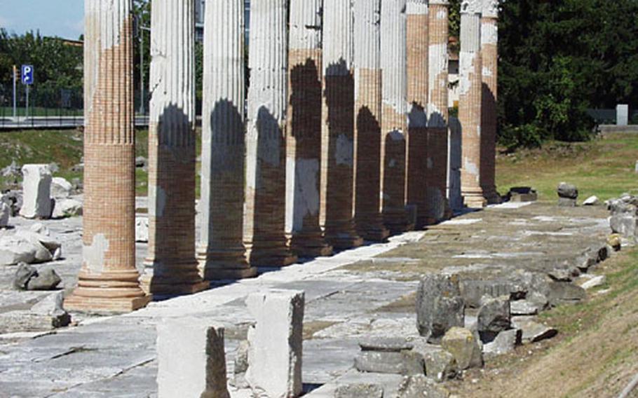 There&#39;s not much left of the Roman Forum in Aquileia, Italy, that would indicate that the area was once home to an important part of the Roman Empire. But Julius Caesar, who spent a winter in the area, could have once leaned against the columns that are still standing.
