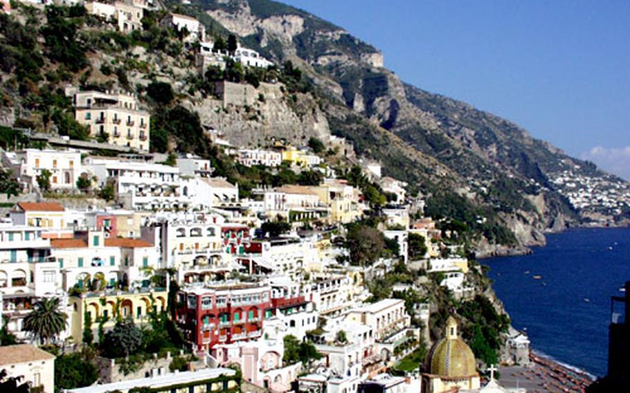 The picturesque town of Positano on the Amalfi coast is about an 90-minute drive from Naples, Italy.
