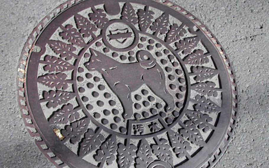 At Odata, even the manhole covers feature an Akita motif.