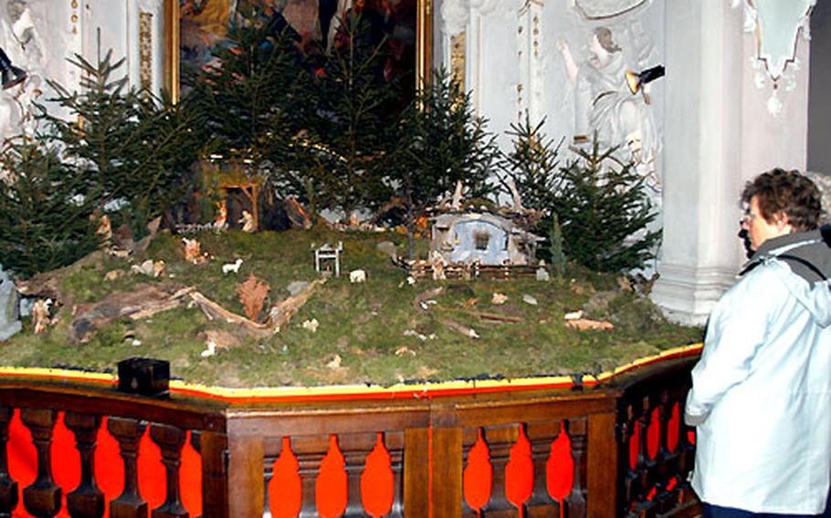 At Michelsberg Monastery the manger scenes are on display through Jan. 6, and some run until the end of January.