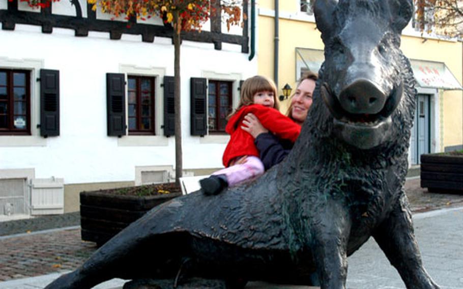 The boar is the symbol of Kirchheimbolanden, an old town in the Palatinate region.