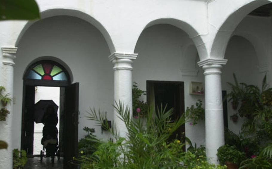 A small courtyard inside the 18th century House of the Entailed Estate, the ancestral home of King Sancho IV.