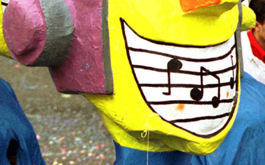 This yellow fellow with a big, musical smile marched with lookalikes in the “Corso Final” on Fat Tuesday in Nice, France.