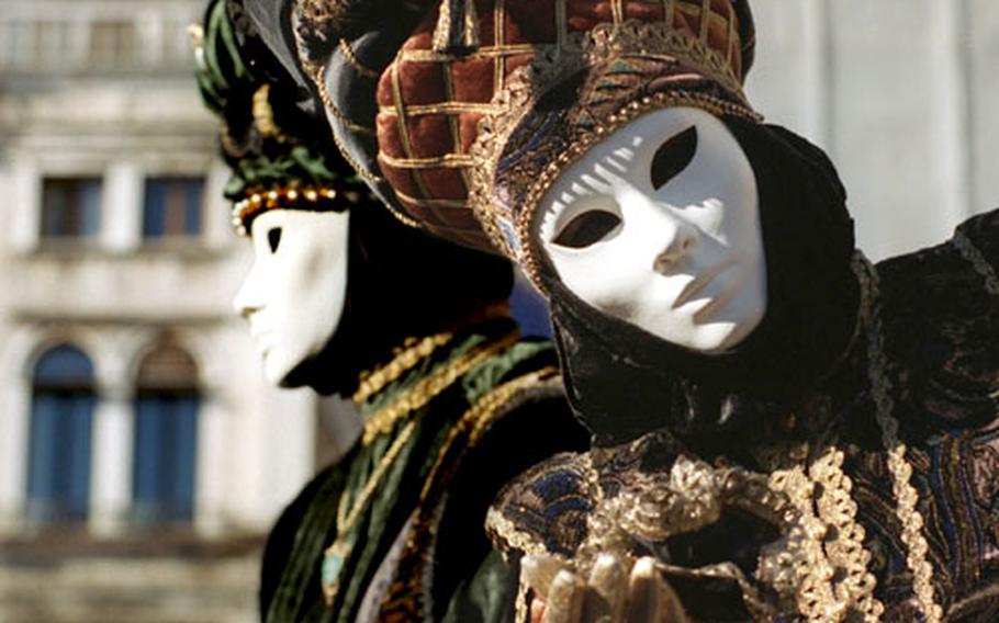 In Venice, elaborate and elegant masks put the emphasis on mystery. Who could it be behind the mask?
