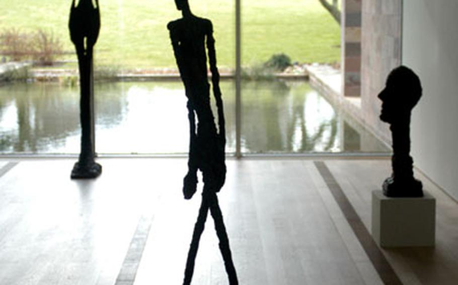 Sculptures by Francis Giacometti at the Foundation Beyeler, Basel&#39;s newest museum.