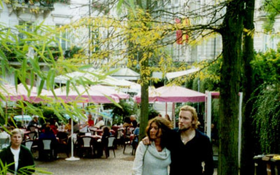 Baden-Baden visitors enjoy strolling down its pretty streets, as well as soaking in its mineral waters and gambling at its casino.