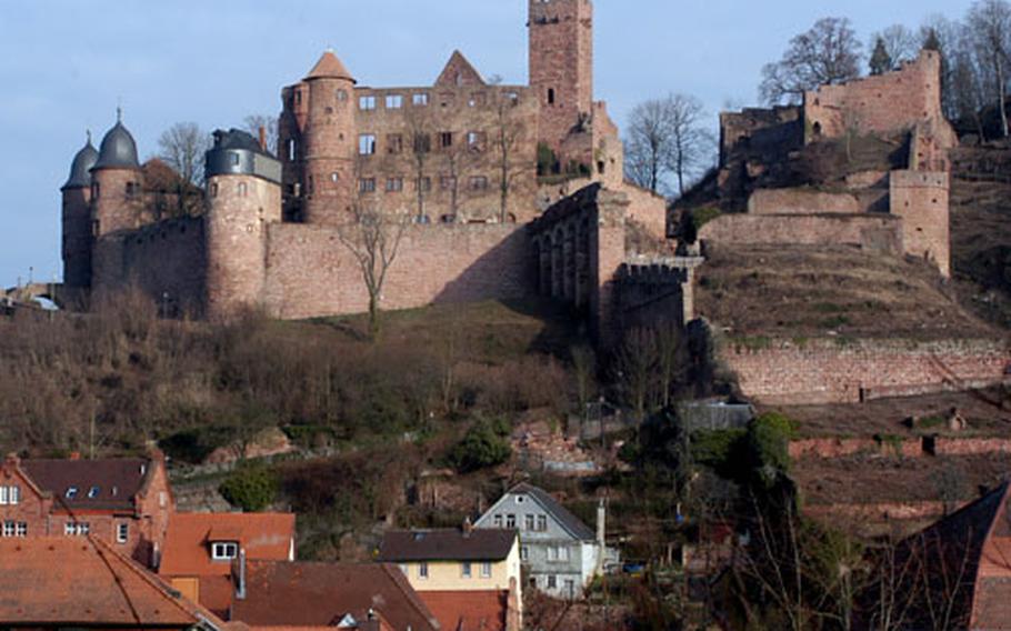 Wertheim castle towers above the town, and was once the home of the counts of Wertheim. Built around 1100, it was damaged in the 17th century during the Thirty Years War.