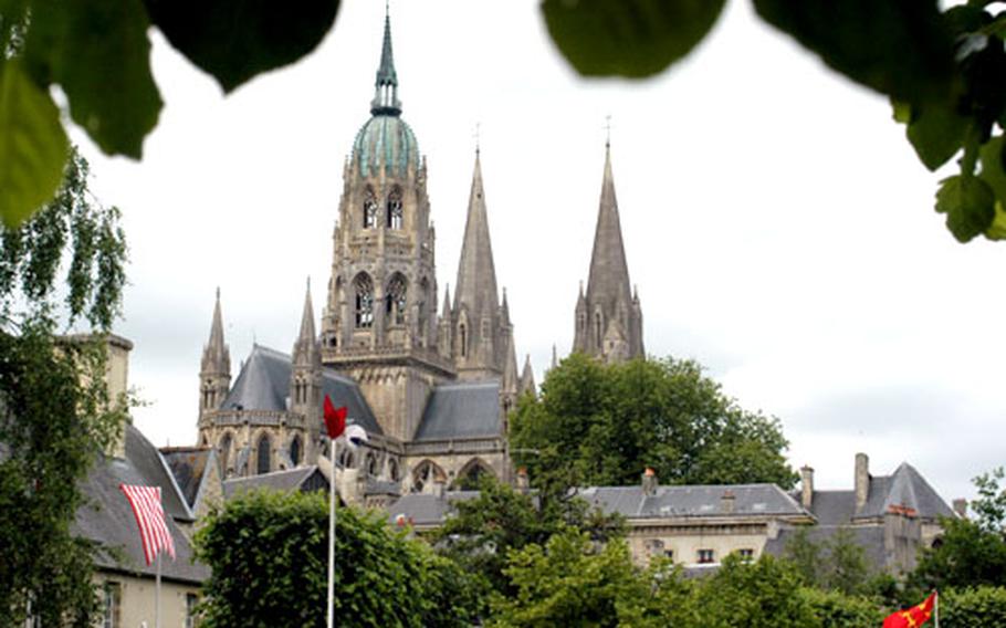 The Gothic cathedral of Bayeux was built between 1165 and 1205.