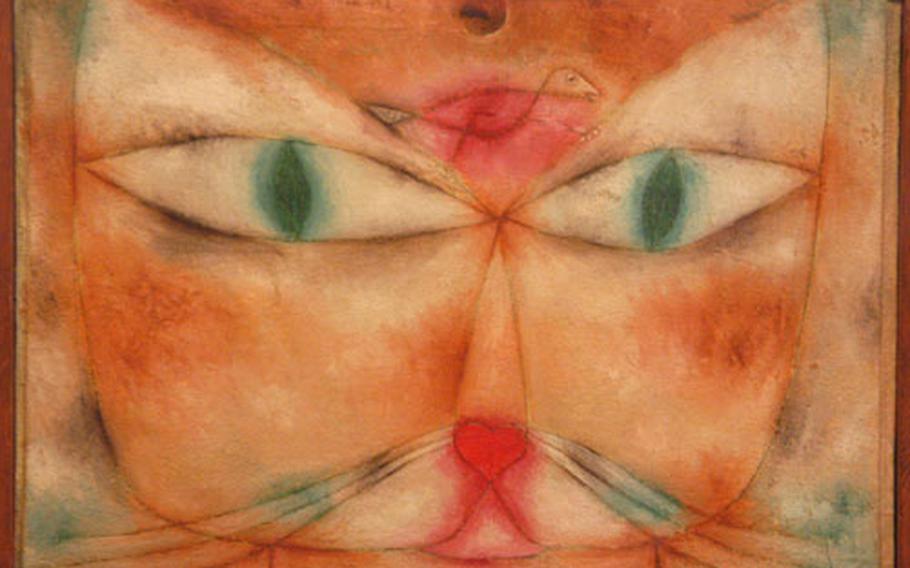 Paul Klee&#39;s "Cat and Bird" on display at the MoMA show at the Neue Nationalgalerie in Berlin.