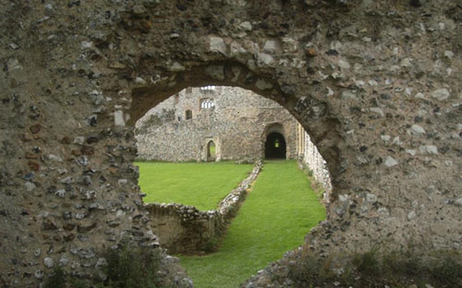 The walls where a group of monks once worshipped and prayed are now ruins at Castle Acre priory, about 30 miles north of RAF Lakenheath and RAF Mildenhall in England.