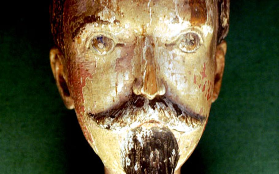 A bust of Napoleon III, emporer of France, in the museum of the fortress. As commander in chief of the French troops in the 1870-71 Franco-Prussian war, he was captured by the Germans at Sedan, France, in 1871.