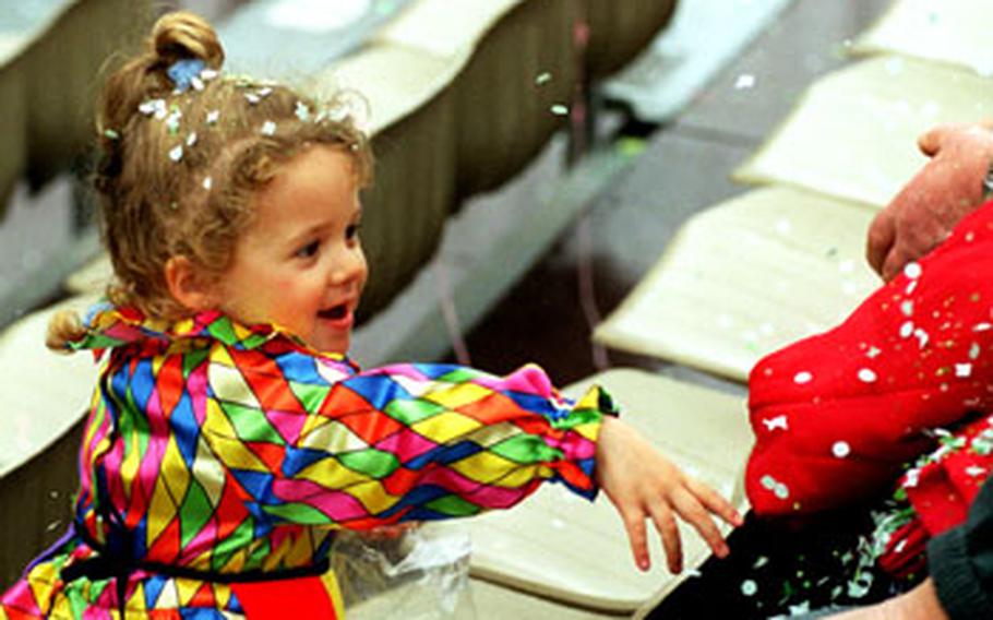 At Carnival celebrations in Nice, France, all ages get caught up in the fun.