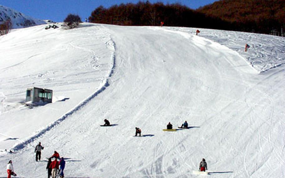 The slopes at the Roccaraso ski resort, in southeast Italy, rise as much as 3,000 feet above the resort&#39;s base -- the highest one topping out at 7,021 feet. The resort has 24 lifts, including a gondola that offers a spectacular view.