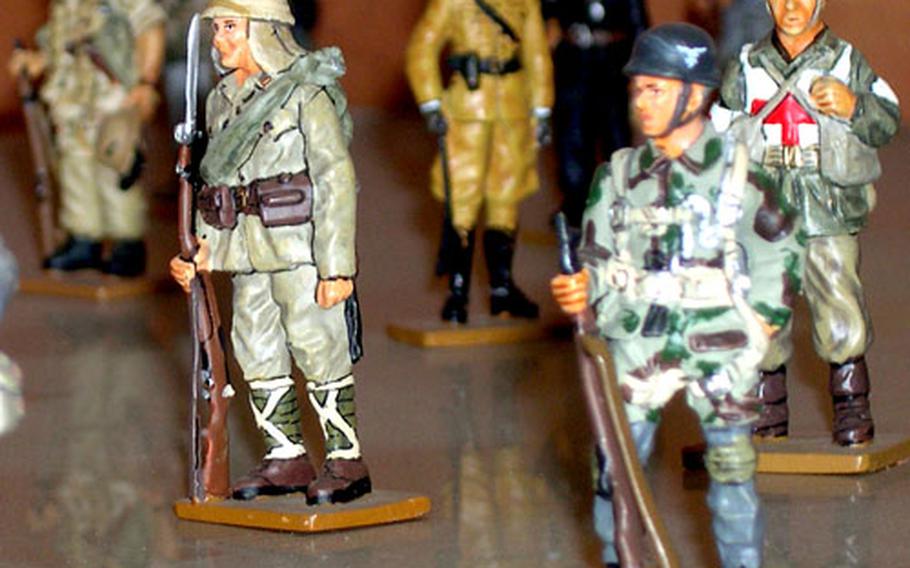 Miniature toy soldiers from various armies of World War II are part of the Piana delle Orme museum. Toy soldiers from many wars, including the U.S. Civil War are on display in the museum&#39;s large toy museum.