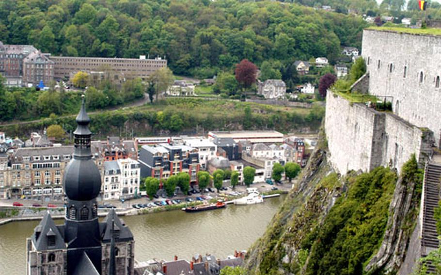 Dinant Citadel was built in the Middle Ages to dominate the Meuse River.