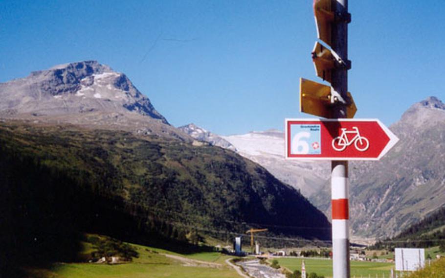 Signs point the way along route 6.