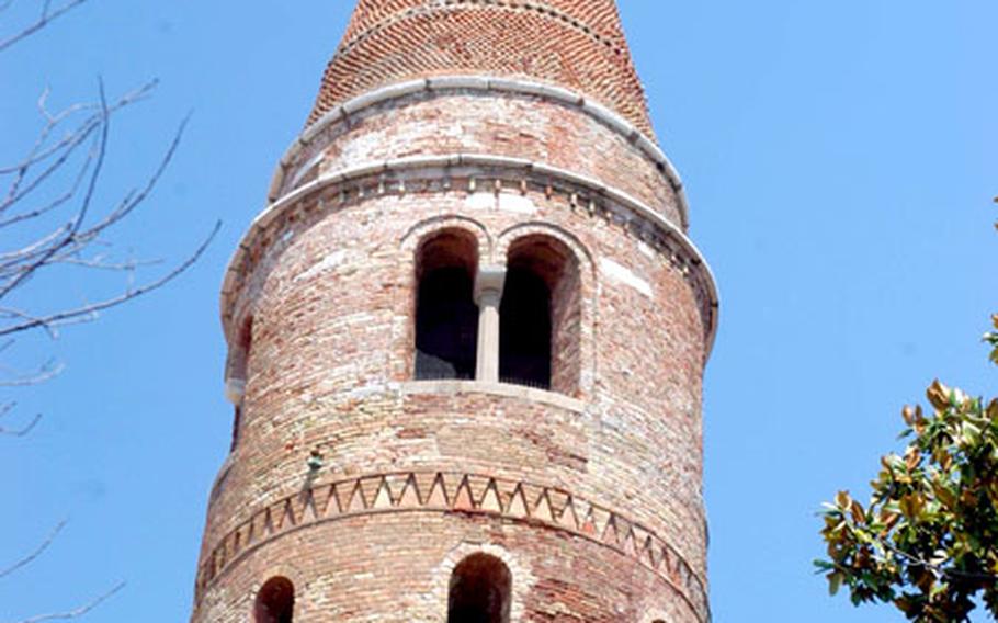 The bell tower of the 12th century Duomo Santo Stefano can be seen from just about everywhere in Caorle, Italy. It’s a good landmark for those wishing to visit the old part of town.
