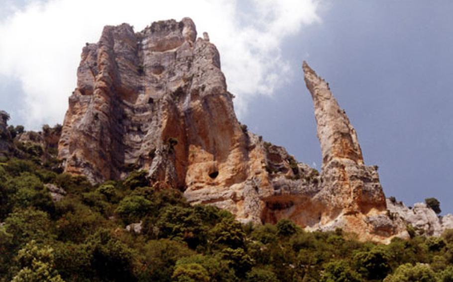 This rock formation, called La Citadella, is typical of those found in Spain’s Parque de la Sierra y los Cañones de Guara. This one is in Mascun Canyon.