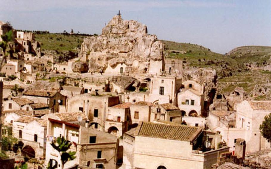 Matera, a town in Basilicata, is known for its “Sassi,” tiers of dwellings, many carved into its rock ravine. Until 40 years ago, as many as 15,000 of the city’s poor lived in this troglodyte village.