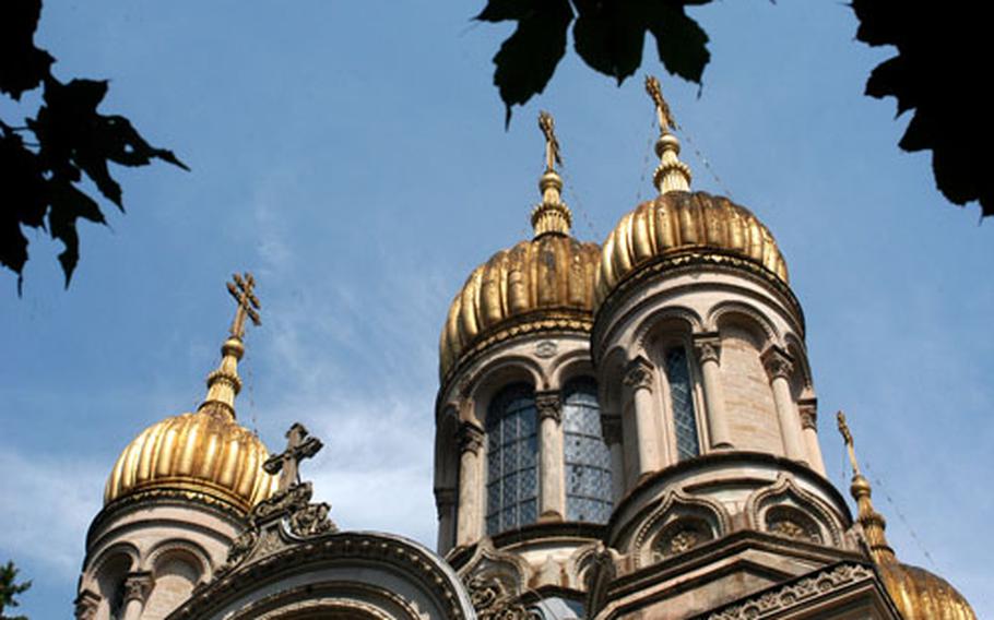 The Russian Chapel was erected on the Neroberg between 1847 and1855 by Adolf von Nassau to honor his wife, a Russian princess who died after giving birth.