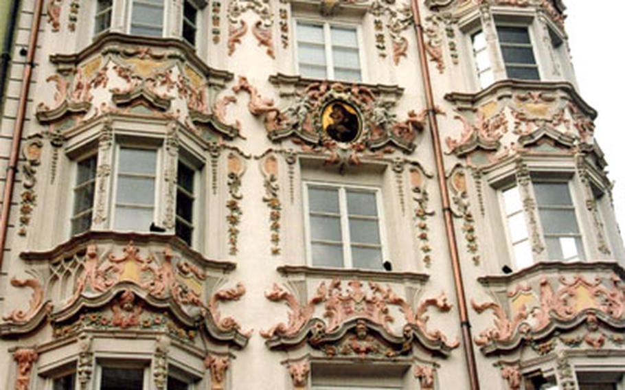 An ornate Rococo house from the 18th century is a gem in Innsbruck, a city of 115,000.
