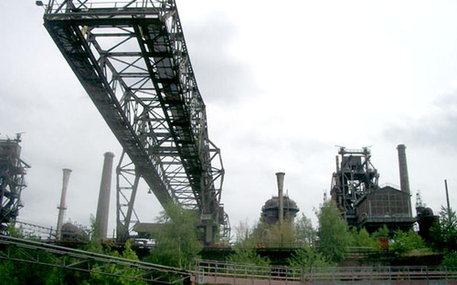 One of the main attractions at the Duisburg park in Germany is the leftover infrastructure from a huge industrial plant.