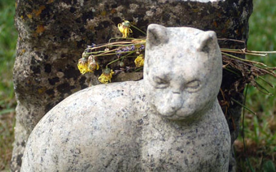 One of the many graves at St. Mary’s is that of Tiddles, the church cat, who died in 1980.