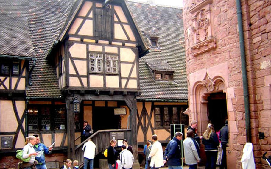 Haut-Koenigsbourg has been restored, giving a good idea of what it looked like in the 15th century. The half-timbered building now houses a restaurant and small gift shop.