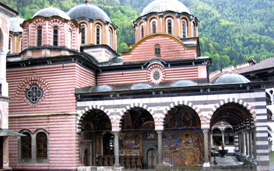 Bulgaria&#39;s Rila Monastery, which dates to the 10th century, sits high amid forested hills and is still inhabited by monks.